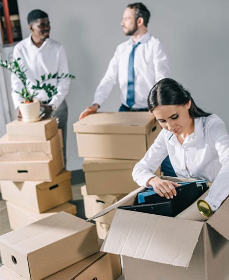 stocker les affaires pendant un déménagement professionnel