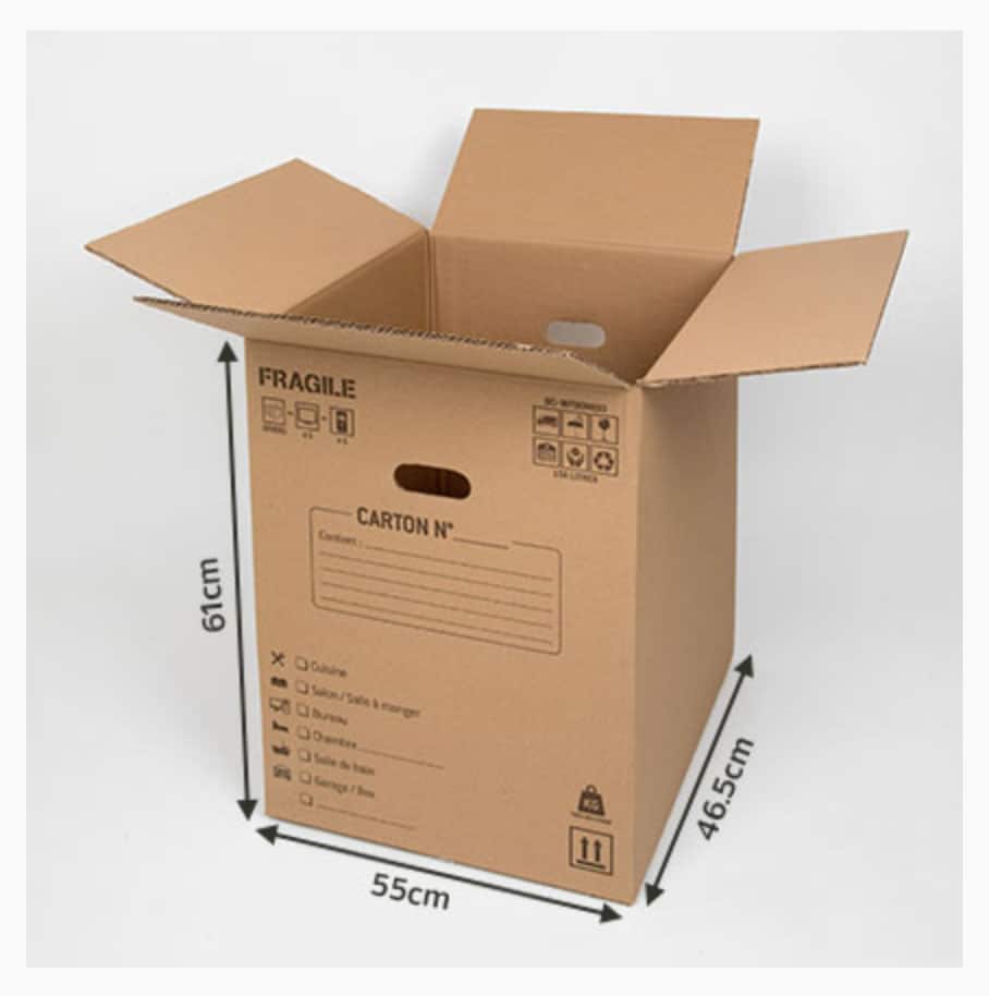 Grand carton de déménagement